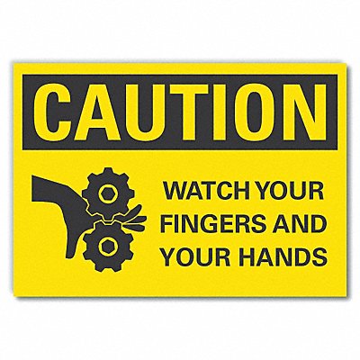 LYLE LCU30151ED14x10 Caution Sign 10inx14in Non-PVC Polymer