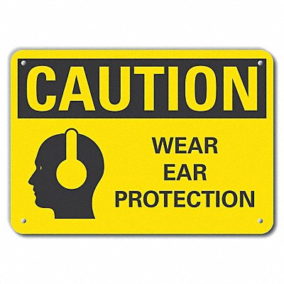 LYLE LCU30161NP10x7 Caution Sign 7 in x 10 in Plastic