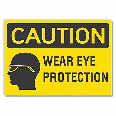 LYLE LCU30162RD5x35 Eye Caution Reflective Label 3.5inx5in