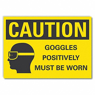 LYLE LCU30167RD10x7 Eye Caution Reflective Label 7 in x 10 in