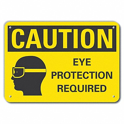 LYLE LCU30168RA10x7 Caution Sign 7 in x 10 in Aluminum