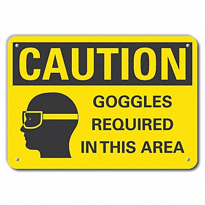 LYLE LCU30169NP10x7 Caution Sign 7 in x 10 in Plastic