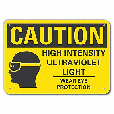 LYLE LCU30170RA14x10 Rflct Eye Caution Sign 10x14in Alum