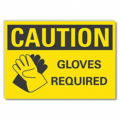 LYLE LCU30174ED10x7 Caution Sign 7inx10in Non-PVC Polymer