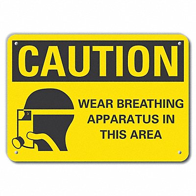 LYLE LCU30176RA14x10 Rflct Breathing Apparatus Sign 10x14in