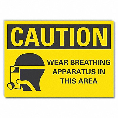 LYLE LCU30176RD7x5 Breath Apparatus Reflective Label 5inx7in