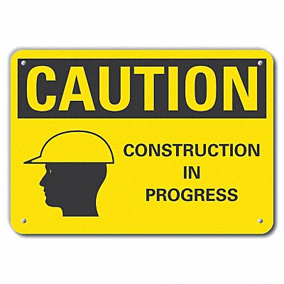LYLE LCU30178NP14x10 Caution Sign 10 inx14 in Plastic