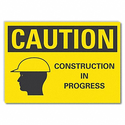 LYLE LCU30178ED10x7 Caution Sign 7inx10in Non-PVC Polymer