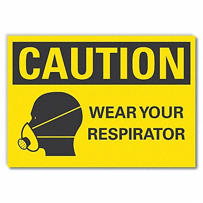 LYLE LCU30184RD10x7 Resprtr Req Caution Reflective Label 7x10in