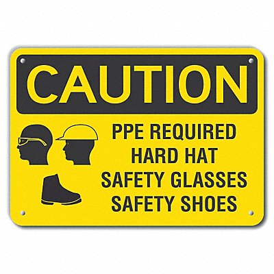 LYLE LCU30191NP14x10 Caution Sign 10 inx14 in Plastic