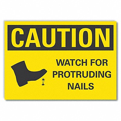 LYLE LCU30197ED10x7 Caution Sign 7in x 10in Non-PVC Polymer