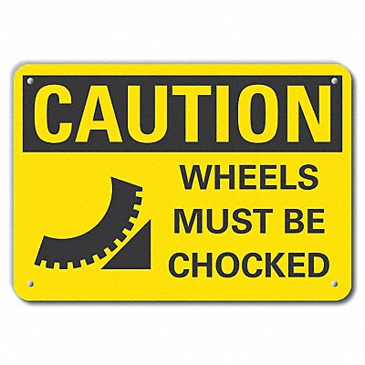 LYLE LCU30198RA10x7 Caution Sign 7 in x 10 in Aluminum