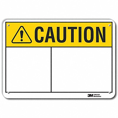 LYLE LCU30199RA14x10 Reflective Blank Sign Caution Sign 10x14in Alum