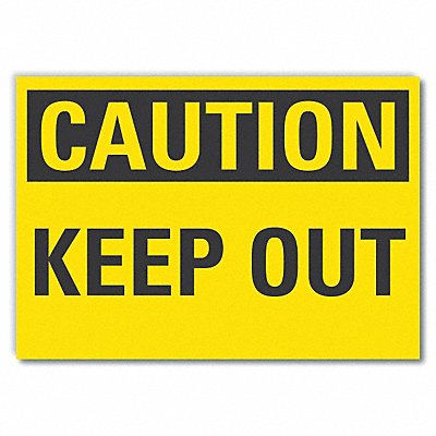 LYLE LCU30205ED14x10 Caution Sign 10in x 14in Non-PVC Polymer