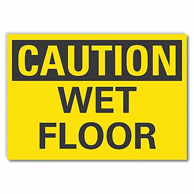 LYLE LCU30208ED10x7 Caution Sign 7in x 10in Non-PVC Polymer