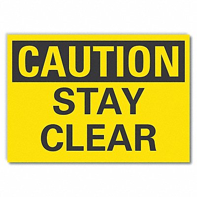 LYLE LCU30211ED14x10 Caution Sign 10inx14in Non-PVC Polymer