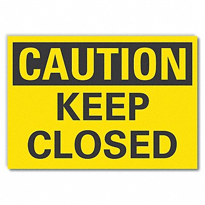LYLE LCU30213RD7x5 Keep Closed Caution Reflective Label 5x7in