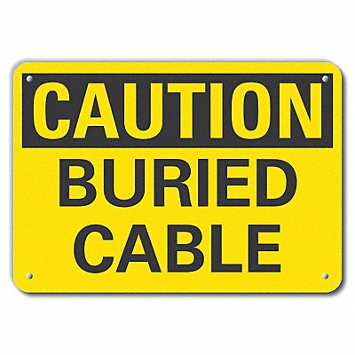LYLE LCU30214RA14x10 Rflct Buried Cable Caution Sign 10x14in