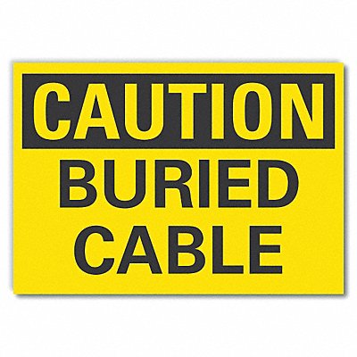LYLE LCU30214RD14x10 Buried Cable Caution Reflective Label 10x14in