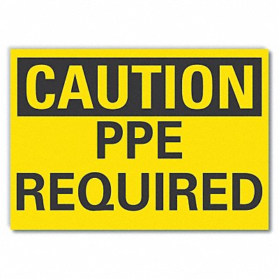 LYLE LCU30217ED10x7 Caution Sign 7inx10in Non-PVC Polymer