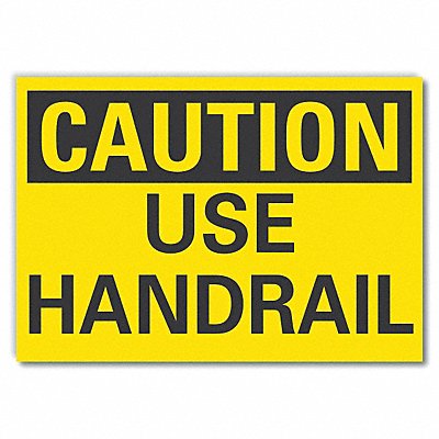 LYLE LCU30218RD10x7 Handrail Caution Reflective Label 7inx10in