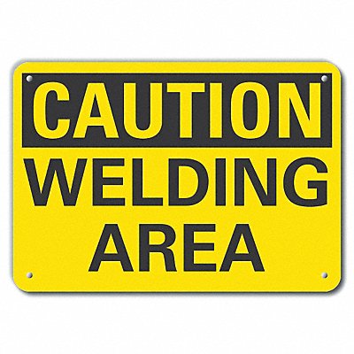 LYLE LCU30219RA10x7 Caution Sign 7 in x 10 in Aluminum
