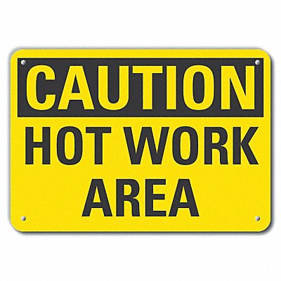 LYLE LCU30221RA10x7 Caution Sign 7 in x 10 in Aluminum