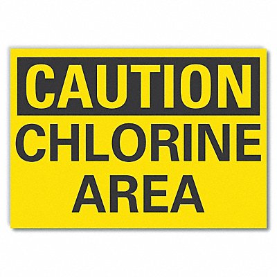 LYLE LCU30222RD5x35 Chlorine Caution Reflective Label 3.5inx5in