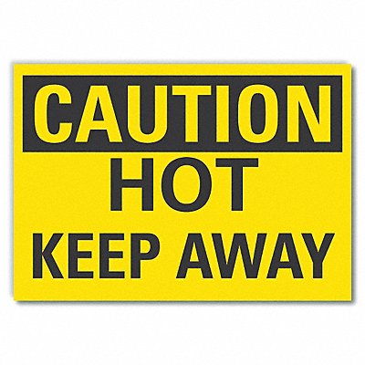 LYLE LCU30224RD14x10 Hot Surface Caution Reflective Label 10inx14in