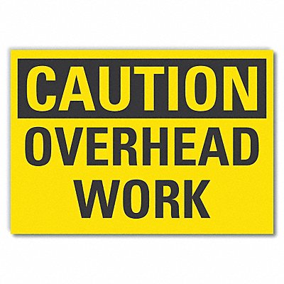 LYLE LCU30226RD5x35 Overhead Hazard Caution Reflective Label 3.5x5in