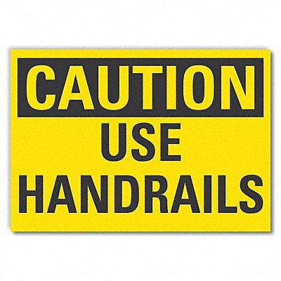 LYLE LCU30227RD14x10 Handrail Caution Reflective Label 10inx14in