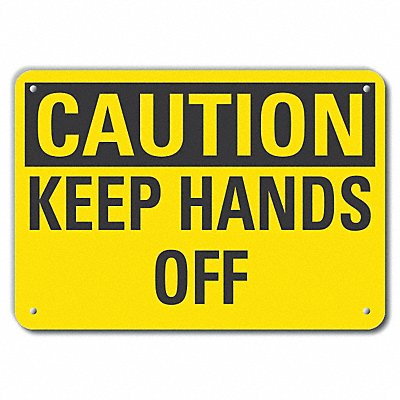 LYLE LCU30230RA10x7 Rflct Keep Hands Clear Caution Sign 7x10in
