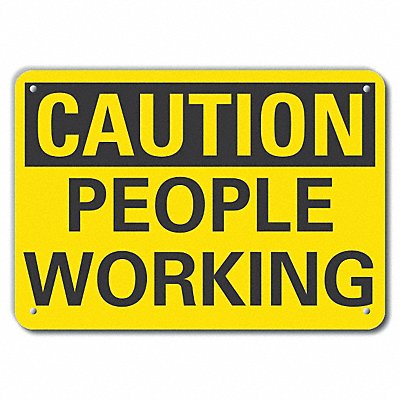LYLE LCU30231RA14x10 Rflct Accident Prevent Caution Sign 10x14in