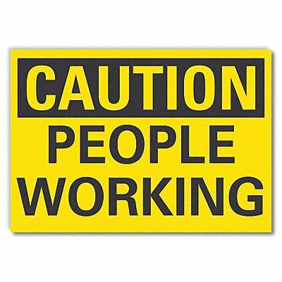 LYLE LCU30231ED10x7 Caution Sign 7in x 10in Non-PVC Polymer