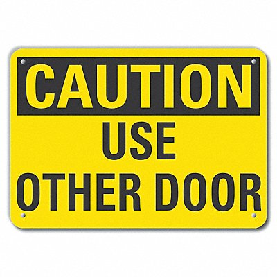 LYLE LCU30232RA14x10 Door Instructn Caution Sign 10x14in Alum