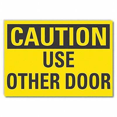 LYLE LCU30232RD10x7 Door Instructn Caution Rflct Labl 7x10in