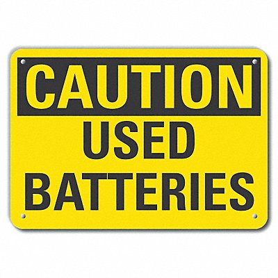 LYLE LCU30233RA14x10 Rflct Batt. Hzrd Caution Sign 10x14in