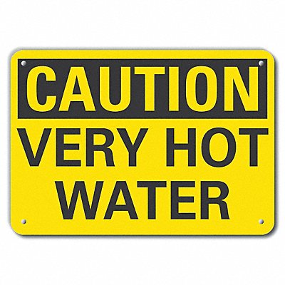LYLE LCU30234RA14x10 Rflct Hot Caution Sign 10x14in Aluminum