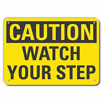 LYLE LCU30235NP10x7 Caution Sign 7 inx10 in Plastic