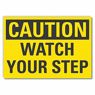 LYLE LCU30235RD10x7 Steps Caution Reflective Label 7inx10in