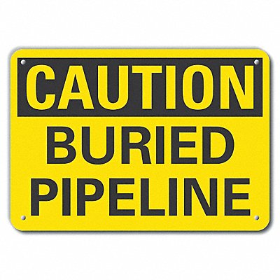 LYLE LCU30236RA10x7 Caution Sign 7 in x 10 in Aluminum