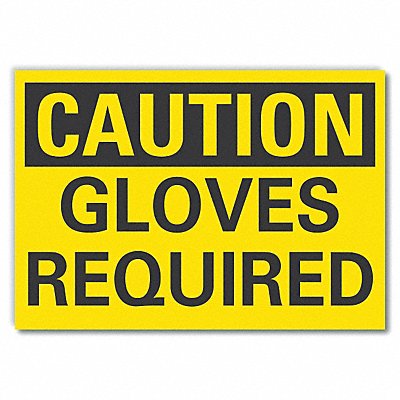 LYLE LCU30237RD10x7 Hand Caution Reflective Label 7 in x 10 in