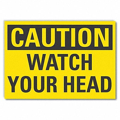LYLE LCU30240RD14x10 Overhead Clearnce Caution Reflective Label 10x14in