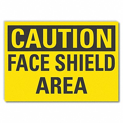 LYLE LCU30243RD7x5 Face Mask Caution Reflective Label 5inx7in