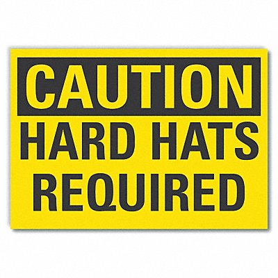 LYLE LCU30250RD5x35 Hard Hat Caution Reflective Label 3.5inx5in