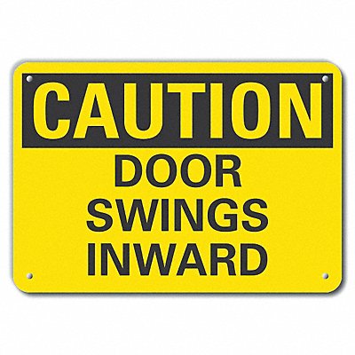 LYLE LCU30252RA10x7 Door Instrction Caution Sign 7x10in Alum