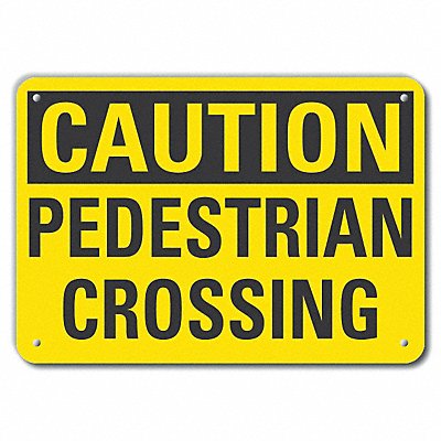 LYLE LCU30255NP10x7 Pedestrian Traffic Sign 7inx10in Plastic