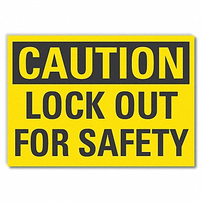 LYLE LCU30261ED10x7 Caution Sign 7in x 10in Non-PVC Polymer