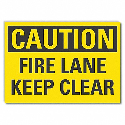 LYLE LCU30262RD5x35 Fire Lane Caution Reflective Label 3 1/2x5in