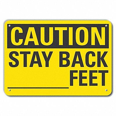 LYLE LCU30264RA14x10 Reflective Stay Clear Caution Sign 10x14in Alum